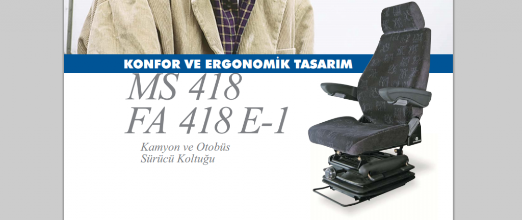 Körüklü, Esnemeli Kamyon Koltukları